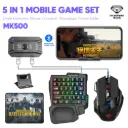 5 In 1 Combo Gaming Keyboard And Mouse Wireless Bluetooth For PC Smartphone PUBG Mobile Game Accessories