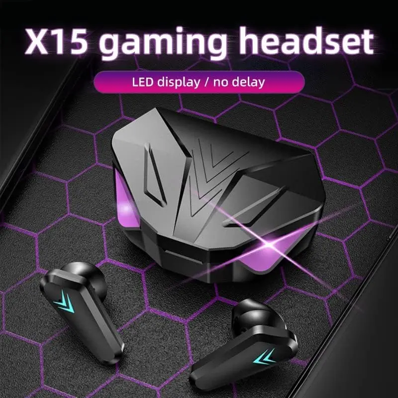 X15 TWS Wireless Earphone 5.3 bluetooth Headphone 65ms Low Latency Earbud Esport Gaming Headset Gamer