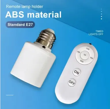 E27 Switch Lamp Holder with English Remote Control